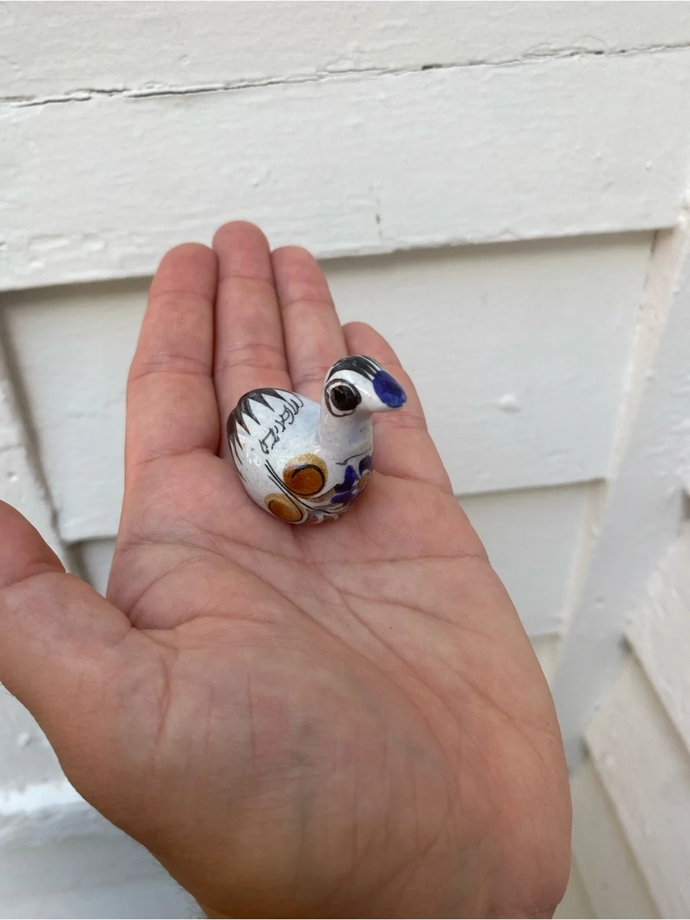 Hand-Painted Mexico Tonala Pottery Ceramic Miniature Bird Figurines